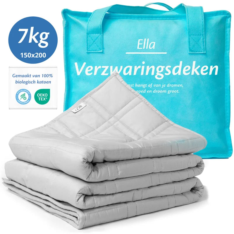 Verzwaringsdeken van 7 kg; 150x200 cm, biedt comfort en helpt bij stressvermindering.