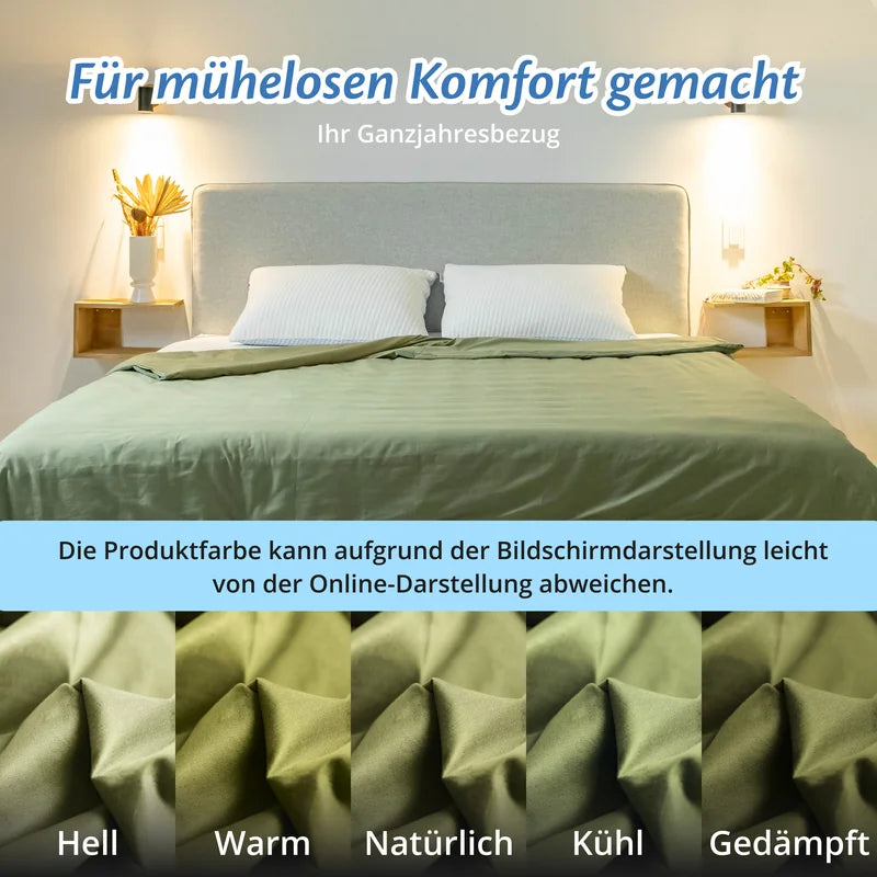 Für mühelosen Komfort gemacht – Bezug in Hellolivgrün