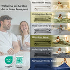 Wählen Sie den Farbton, der zu Ihrem Raum passt – sechs Bezugsfarben von Ella Sleeps