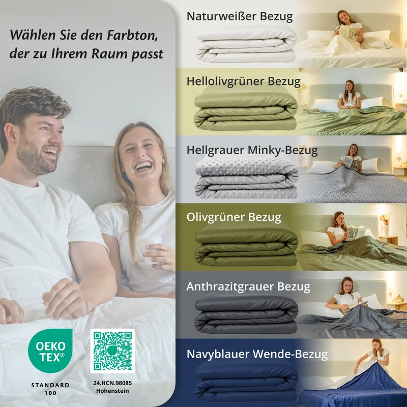 Wählen Sie den Farbton, der zu Ihrem Raum passt – sechs Bezugsfarben von Ella Sleeps