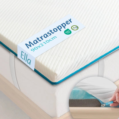 Ella Matrastopper 90x210cm met rits voor extra comfort en aanpasbaarheid in je slaapkamer.