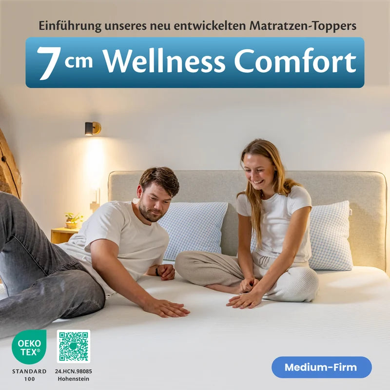 Ella Matratzentopper 7 cm Wellness Comfort – Medium-Firm, OEKO-TEX zertifiziert