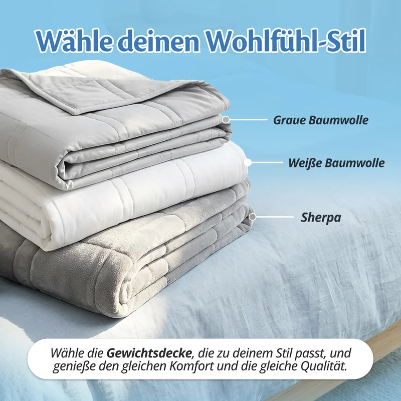 Wähle deinen Wohlfühl-Stil – graue Baumwolle, weiße Baumwolle oder Sherpa
